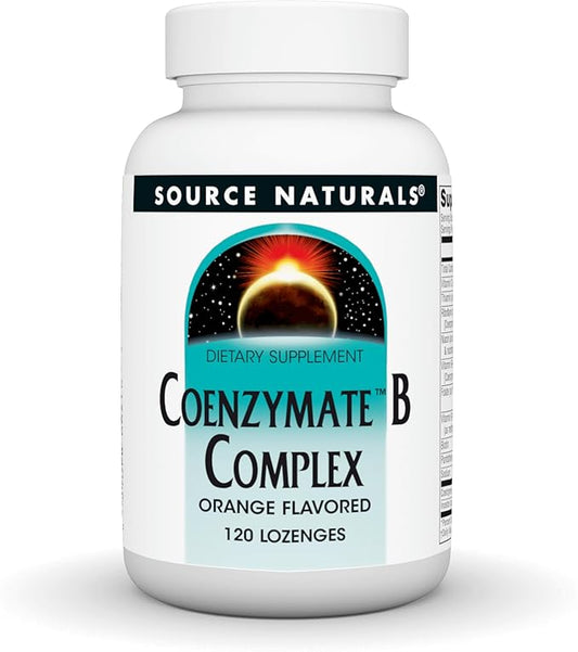 Source Naturals Coenzymate B Complex - Orange Flavor That Melts in Mouth - B Vitamins - 120 Lozenges