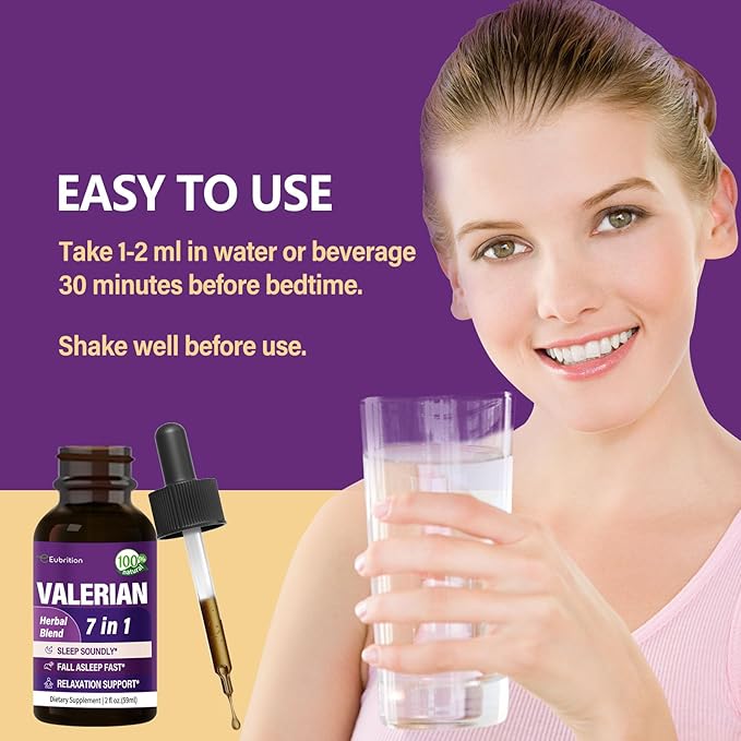 Valerian Root Immune Support, Blend with Valerian Root Support Sleep Soundly, Fall Asleep Fast & Relaxation. 2oz