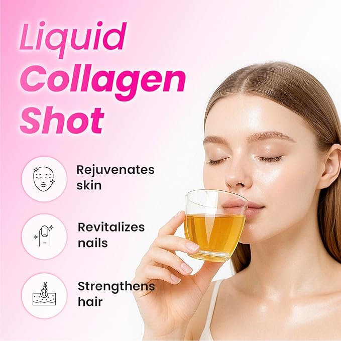 CJwellcare Innerb Glowshot Collagen (10.1 fl oz, 6 Servings) - Marine Liquid Collagen for Women, 3,000mg Collagen Peptides, Collagen Shots for High Absorption, Hair, Skin & Nails Supplement