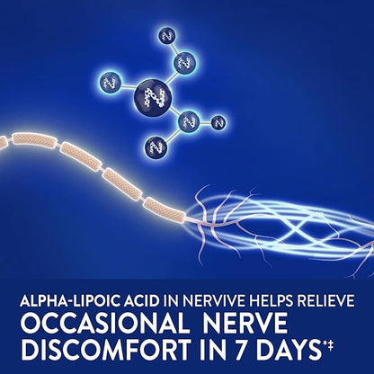 Nervive Nerve Relief PM, Alpha Lipoic Acid, Vitamin B12, B6, B1, 30 Tablets (Packaging May Vary)