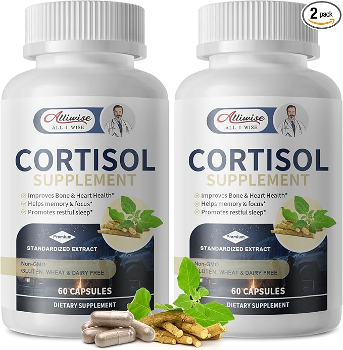 2pack Cortisol Supplement,10-in-1 Cortisol Reducer Manager for Women,with Magnesium, Ashwagandha,Rhodiola, L-Theanine