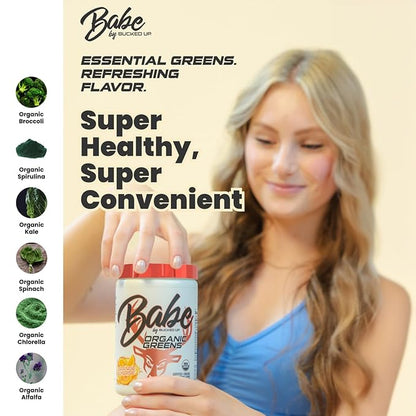 Greens Superfood Powder Orange Sunrise| 8 Most Essential Mixed Greens| Certified 100% Organic | Chlorella, Spinach, Kale, Spirulina, Alfalfa, Broccoli, Wheat Grass, & Barley Grass | 30 SERV | 11.75 OZ