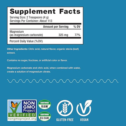 Natural Vitality Calm, Magnesium Supplement, Anti-Stress Drink Mix Powder, Gluten Free, Vegan, & Non-GMO, Cherry, 16 oz