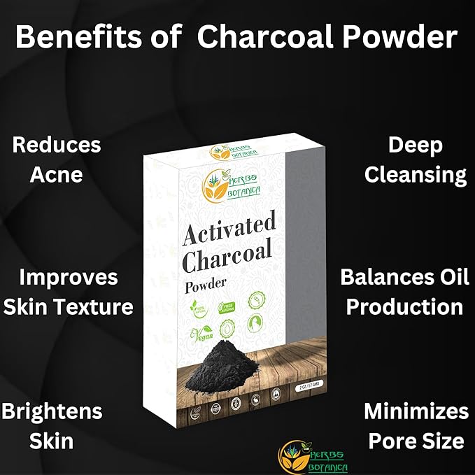 Activated Charcoal Powder 100% Food Grade Bamboo Charcoal Powder for Baking, Soap Making, Face Masks & DIY Skincare Fine for Multiple Uses 2 oz