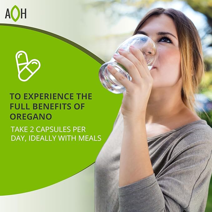 Oregano Oil, 60 Softgel – Immune and Intestinal Support Supplement for Healthy Digestive – Formulated with Extra Virgin Olive Oil – Plant Based, Vegan and Non-GMO