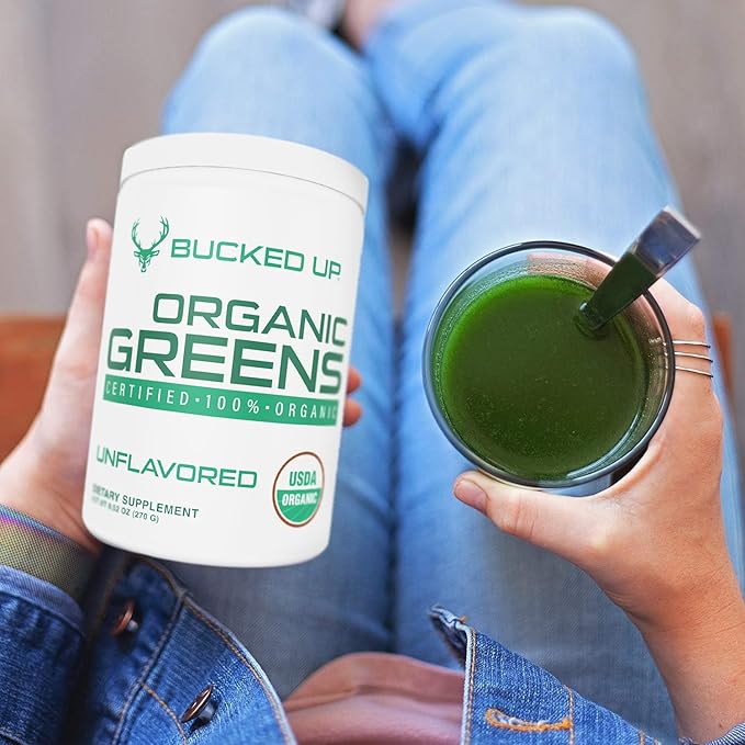 Greens Superfood Powder Unflavored | 8 Most Essential Mixed Greens | Certified 100% Organic | Chlorella, Spinach, Kale, Spirulina, Alfalfa, Broccoli, Wheat Grass, & Barley Grass | 30 SERV | 9.52 OZ