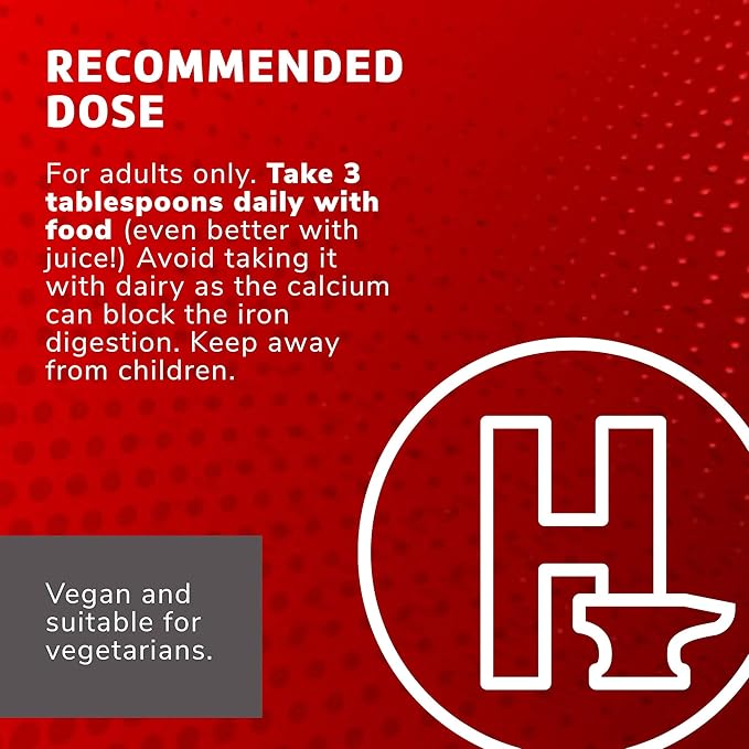 Globulo Rojo Iron Supplement - Liquid Dietary Supplement with High Potency Iron & B Vitamins (Vegan) (16 Fl Oz (Pack of 1))