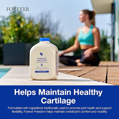 Forever Living - Forever Freedom - Joint Support with Aloe Vera, Glucosamine and Chondroitin - Orange Flavor - Gluten-Free - 33.8 fl oz (2-Pack)