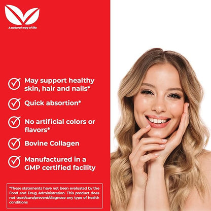 Full Life Hydrolyzed Collagen and Moringa Oleifera Capsules - Dietary Supplements - Bovine Collagen Pills for Women and Men, Gluten-Free - Veggie Capsules