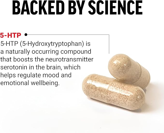 FORCE FACTOR 5HTP Sleep Aid and Mood Support Supplement, Extra Strength 5 HTP, Natural Sleep Supplement for Adults to Support Calm and Stress Balance, Vegan, Non-GMO, 120 Capsules