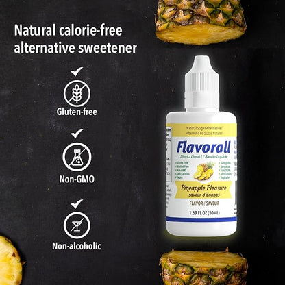 Aloe Vera & Wheatgrass Juice with Flavorall: USDA Certified Aloe Juice Shots - 30-Day Supply for Gut Detox, Immunity & Clear Skin, 75%-25% Highly Potent Concentration (Pineapple)