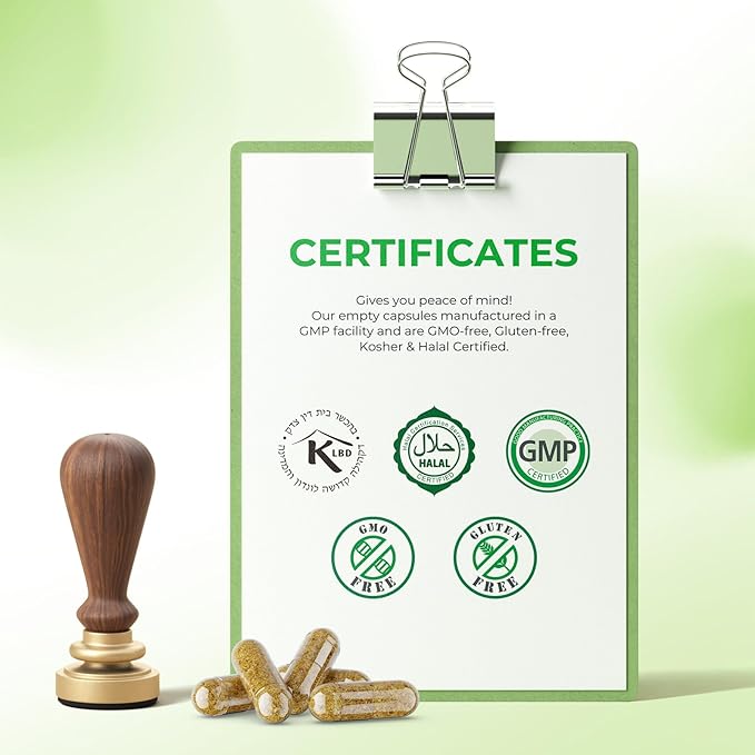 Size 0 Capsules Empty Vegan Plant Based Clear (100 Count) Gluten Free, Non-GMO, Halal Certified Pill Caps Filling Kit with 2 Spoons for Vegetarian DIY Your Own Supplements