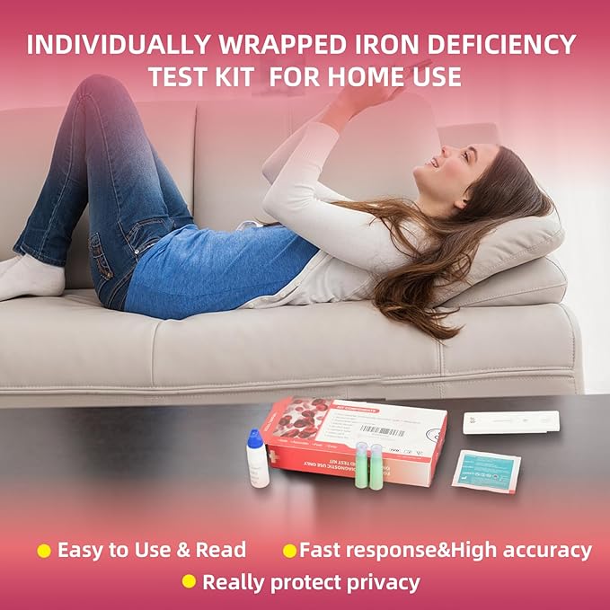 Iron Deficiency Test kit for Children and Adults, Rapid Home Test