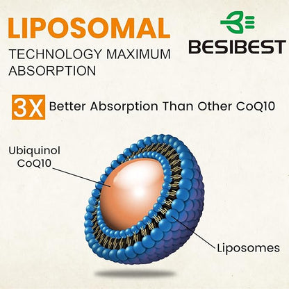 1000mg Liposomal CoQ10 Ubiquinol, 240 Vegan Softgels, High Absorption Ubiquinol CoQ10 Supplement, Active Antioxidant Form of Coenzyme Q10 for Heart Function & Energy Production