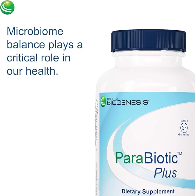 Nutra Biogenesis ParaBiotic Plus - Probiotics for Women & Men, Wormwood, Black Walnut & Neem for Added Support, Microbiome Supplement, Clean, Vegan, Natural - 90 Veggie Capsules
