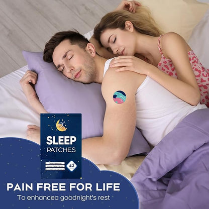 Sleep Patches for Adults Extra Strength, Sleep Patches, Upgraded Deep 42 Pack, Easy-to-Apply Sleep Patch with Valerian & Melatonin, Quick Acting Ingredients, for Men and Women, That Last All Night