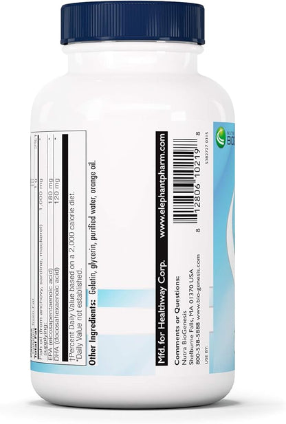 Nutra BioGenesis EPA/DHA - Omega-3 to Help Support Brain & Heart Health - 90 Capsules