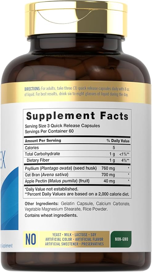 Carlyle Fiber Complex | 180 Capsules | Non-GMO Supplement | Triple Action Fiber