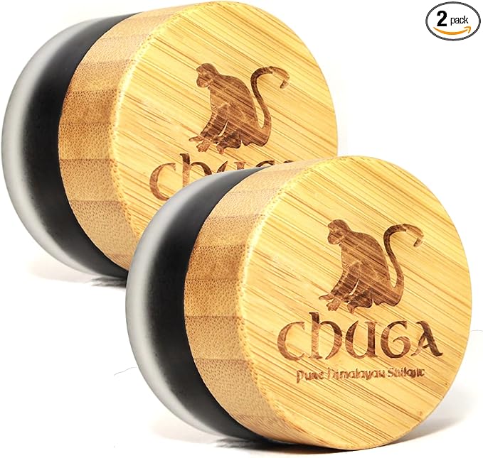 Chuga's Pure Himalayan Shilajit for Men & Women | Organic Shilajit Harvested 16,000 Feet | Lab Tested in USA, 74+ Fulvic Acid, Immune Booster, Shilajit Resin, 175 Servings per 35 Gram Jar (Pack of 2)