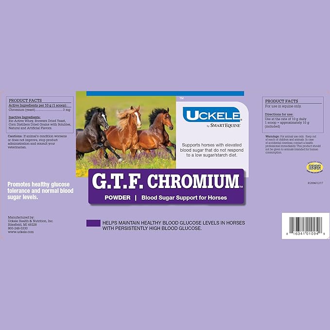 Uckele by SmartEquine GTF Chromium® Powder | Horse Metabolic Supplements, Supports Metabolic Function | 5 lb Bucket
