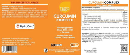 PuroOmega Curcumin Complex - Tripple Concentrated Omega 3 Oil Blended with Highly bioavailable Turmeric Supplement, 2 Months Supply. A VitalemedyMD Product
