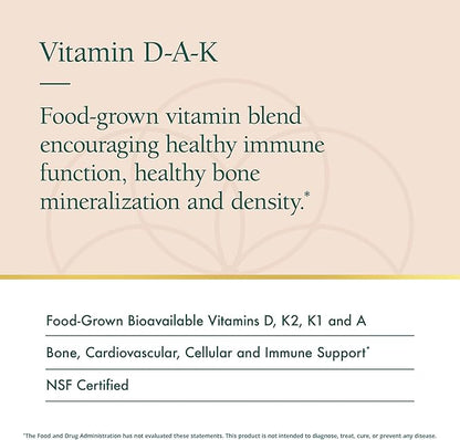 Natura Health Products Vitamin D-A-K Supplement - Supports Healthy Bone, Heart and Vision Function, Featuring Vitamins D3 5000 IU, A 1000 IU, K2 50 mcg, K1 550 mcg, Bioavailable (60 Capsules)