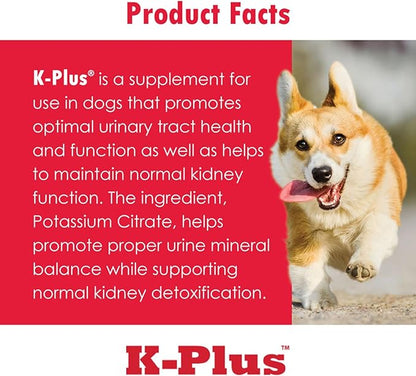 K-Plus Potassium Gluconate Renal Gel Plus Cranberry and EPA for Dogs and Cats - Veterinarian Approved Renal Supplement - Supports Potassium Balance -(3 Pack)