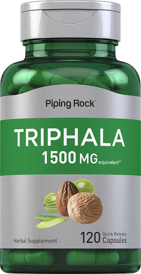 Piping Rock Triphala Capsules | 1500 mg | 120 Pills | Herb Extract | Supplement Blend | Non-GMO, Gluten Free