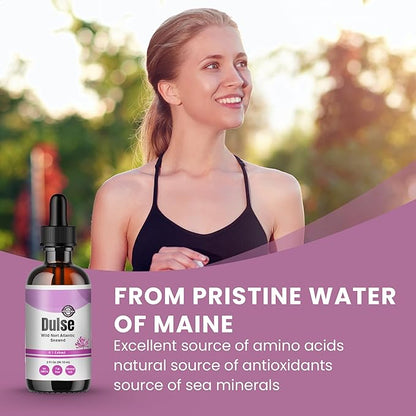 Vitamin SEA North Atlantic Dulse Extract, 60 Servings, Raw Liquid Seaweed Supplement Drops, Made from Maine Coast Atlantic Dulse - 60ml