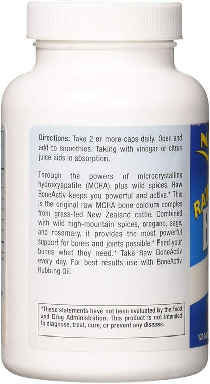 NORTH AMERICAN HERB & SPICE BoneActiv - 120 Capsules - Bone & Joint Support - MCHA, Sage, Rosemary, Oreganol P73 Oregano Oil - Non-GMO - 30 Servings