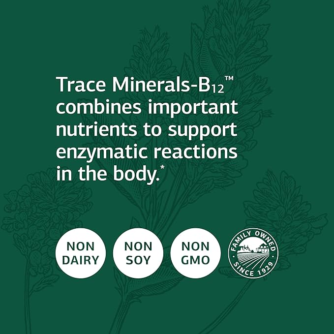 Standard Process Inc. Trace Minerals-B12 - Whole Food Spleen, Bone Health, Immune Support, Metabolism and Thyroid Support with Manganese, Kelp, Iodine, Copper, Vitamin B12, Zinc, Iron - 90 Tablets
