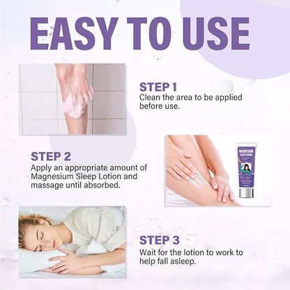 Magnesium Lotion for Sleep & Muscle Relief, Adults & Kids Nighttime Magnesium Cream, Promotes Sleep and Support for Relaxation & Calm
