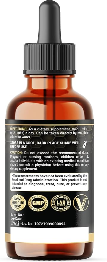 6in1 Liquid Turmeric Curcumin with Ginger, Berberine Extract, Ceylon Cinnamon, Bitter Melon, Black Pepper - Drops Extract - 2FL oz - 60 Servings