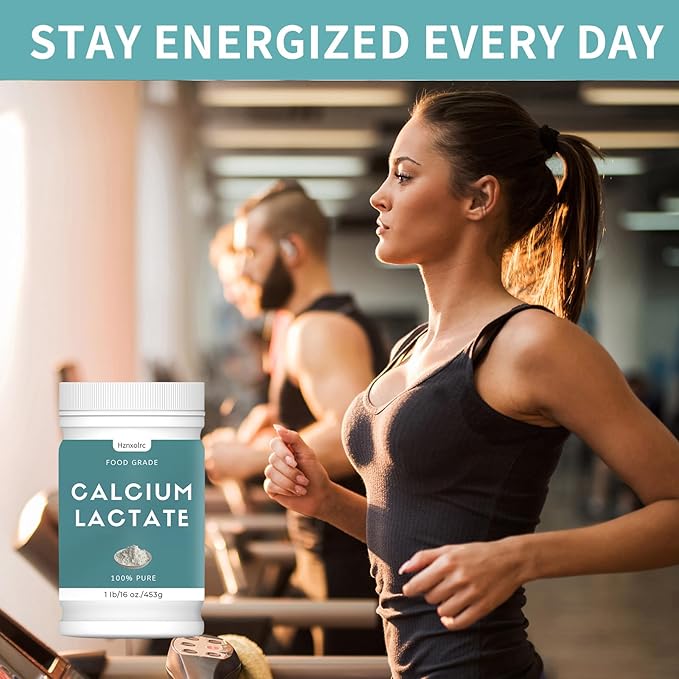 16oz Calcium Lactate Powder, 100% Pure Calcium Lactate, Food-Grade, Supports Bone Health, Helps Neutralize Food Acidity, Keeps Food Fresh, for Dairy Products, Breads and Pastries and More