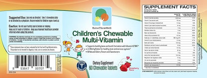 Tasty Chewable Kids Multivitamin, All-Natural Colors, Flavors & Sweeteners, Daily Essential Vitamins for Children, Easy-to-Chew Vitamins, Strawberry