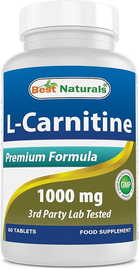 Best Naturals L-Carnitine 1000mg 60 Tablets (60 Count (Pack of 1))