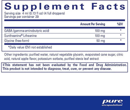Pure Encapsulations Pure Tranquility Liquid | Hypoallergenic Supplement to Support Relaxation and Moderate Occasional Stress | 3.92 fl. oz.