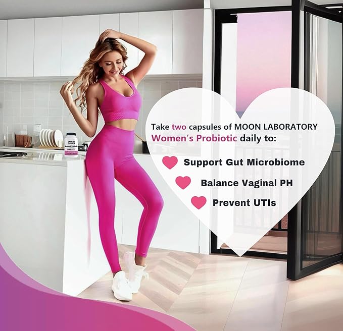 Women's Probiotic & Prebiotic, 200 Billion CFUs, 35 Unique Strains & Fibers. PH balance, Vaginal Health, UTI treatment, Digestione support, Immune boost. With Cranberry & D-Mannose. 60 Capsules