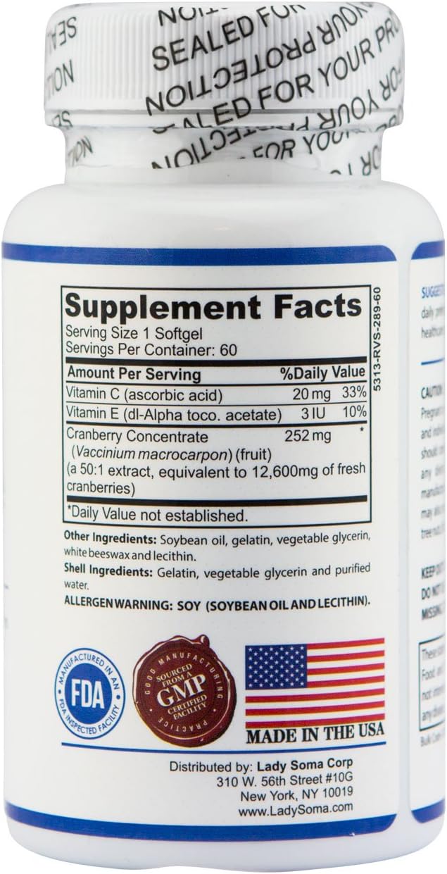Cranberry UTI Defense with Vitamin C – 60 Softgels