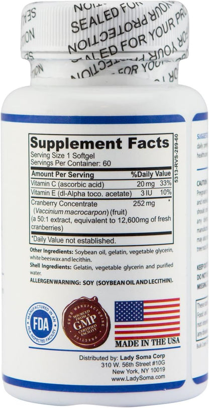 Cranberry UTI Defense with Vitamin C – 60 Softgels