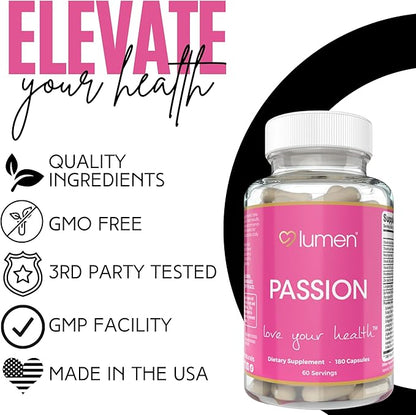 Passion for Women – with Vitamins A, B6, B12 & Thiamin – 180 Capsules – 60 Servings