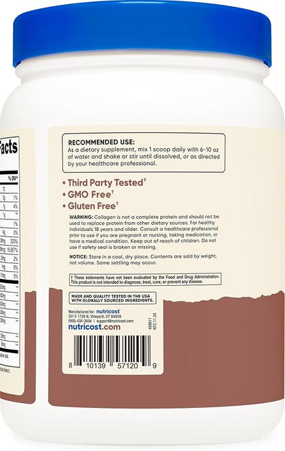Nutricost Multi Collagen + Beauty & Protein Powder (Milk Chocolate Flavor) 30 Servings - with Biotin and Collagen Peptides, Non-GMO, Gluten-Free