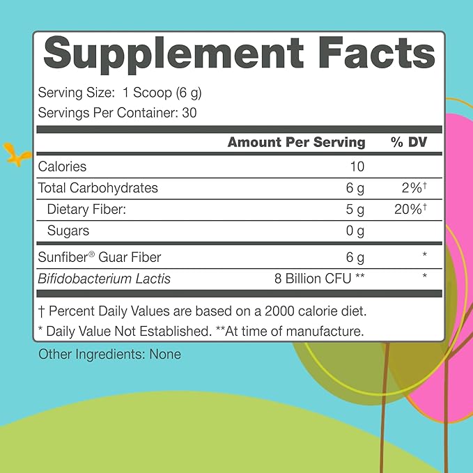Regular Girl Organic Powder, Prebiotic Fiber Supplement and Probiotics for Women, Low FODMAP, 30 Servings, Unflavored