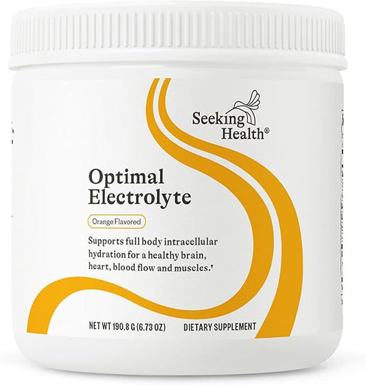 Seeking Health Optimal Electrolyte Powder, Orange Flavor, Healthy Energy and Endurance Support, Promotes Hydration and Healthy Muscles, Vegan and Vegetarian (30 Servings)*