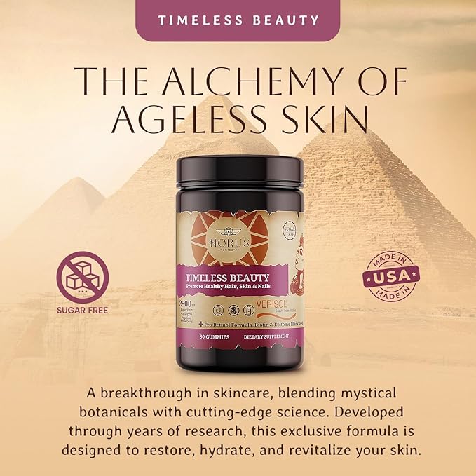 Timeless Beauty Verisol Collagen Peptides Gummies with Black Seed Oil & Biotin (90 Gummies)