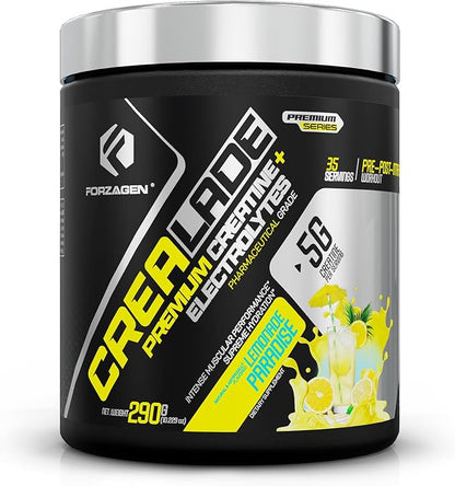 Forzagen CREA-Lade 35 Servings, Premium Creatine Monohydrate with Electrolytes Flavored Lemonade Paradise
