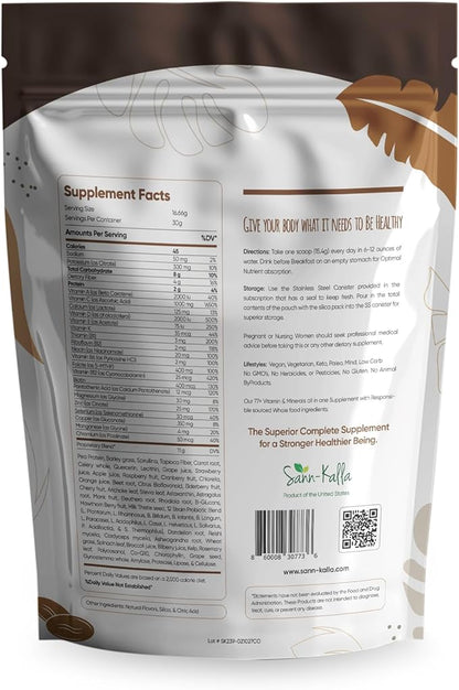 Reds and Greens Superfood Powder Nootropics, Improve Gut Health, Multivitamin, Probiotic, Gluten Free, Vegan and Keto Friendly, Full Serving of Vegetables, Essential Nutrients – 30 Servings