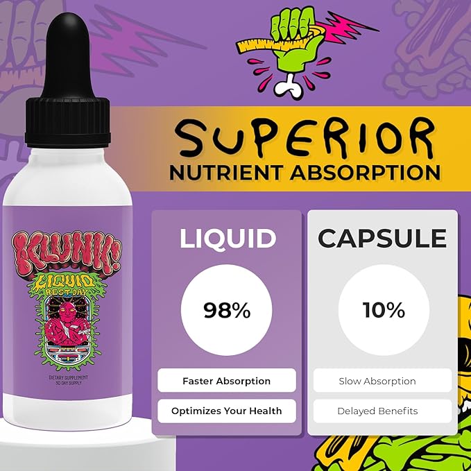 Liquid Recovery Supplement - Support Muscle Recovery, Reduce Cramps, Boost Energy & Immunity - Magnesium Drops with Vitamin C, Zinc & Bromelain (60ml) | 1 Month Supply