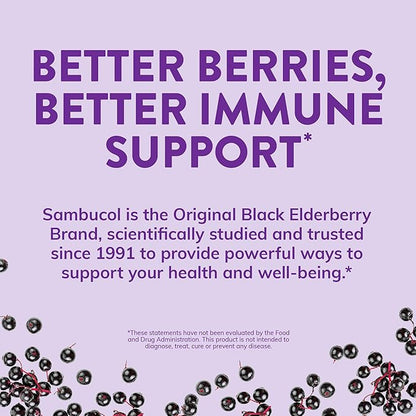 Sambucol Black Elderberry Tablets with Vitamin C & Zinc - Immune Support Supplement, Black Elderberry with Zinc and Vitamin C Effervescent Tablets, High Antioxidants, Drink Fizzies- 30 Count