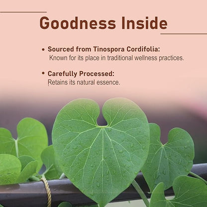 minature Guduchi (Giloy) Powder | (Tinospora Cordifolia) | Supports Healthy Digestion | Immunity Booster| Indian Giloy Powder | Resealable Zip Lock Pouch | 227g (8oz)